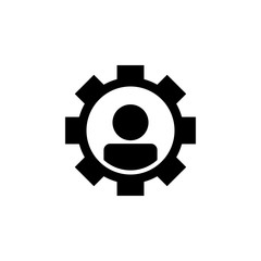 Gear, man icon. Element of training, seminar. Premium quality graphic design icon. Signs and symbols collection icon for websites, web design, mobile app