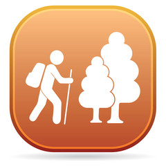 Hiking icon illustration