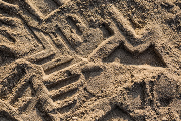 fußabdrücke im sand