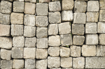 New  ecru  tuff blocks closeup