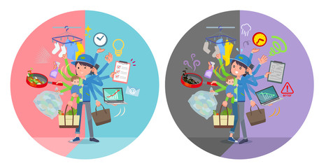 flat type Delivery women_mulch task switch