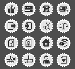 e-commerce interface icon set
