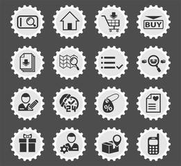 e-commerce interface icon set