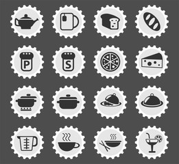 Obraz premium food and kitchen icon set