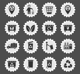 garbage icon set