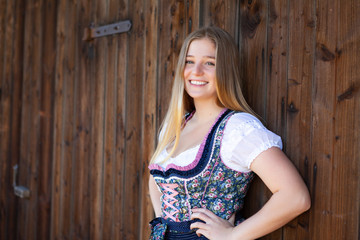 woman in dirndl dress