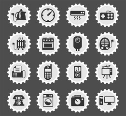 home appliances icon set