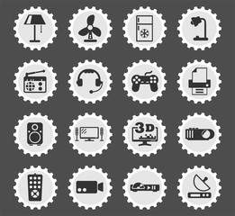 home appliances icon set