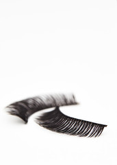 false eyelashes isolated on white