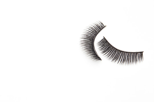 False Eyelashes Isolated On White