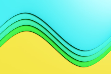 Abstract colorful curves 3d background