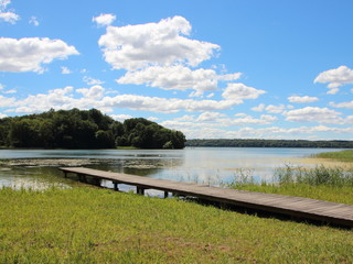 Empty Endless Svimming Pier in Bright Daylight