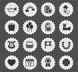 st patricks day icon set