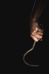 Halloween day and ghost holding a big hook.