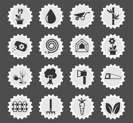 plants icon set