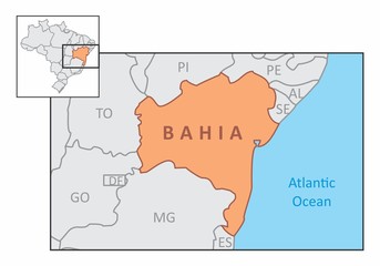 State of Bahia map