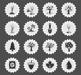 trees tools icon set