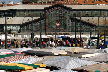 Turin, Piedmont, Italy Porta Palazzo market the largest open air market in Europe
