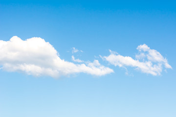 Cumulus clouds in blue sky