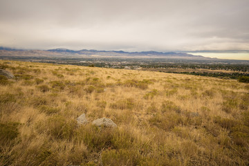 Hiking Trail Overlook onto a City