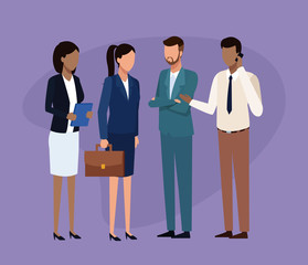 Business colleagues in a meeting discuss work