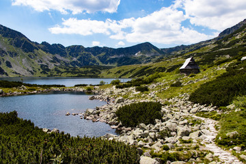 Fototapeta na wymiar Mountain lake in 5 lakes valley in Tatra Mountains, Poland