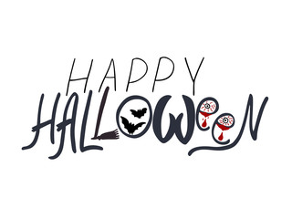 Happy Halloween Text Banner, card, background