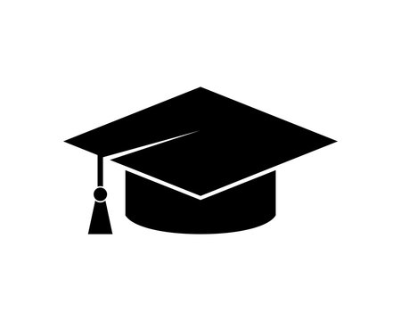 Graduation hat Sign Symbol Icon Concept Logo Vector