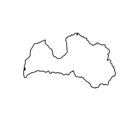 map of Latvia. vector illustration - obrazy, fototapety, plakaty