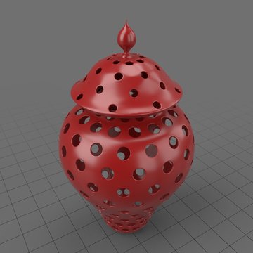Arabic pierced ceramic lantern