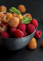 Different shades of Raspberries