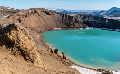 Fototapeta na wymiar Krafla Volcano Lake