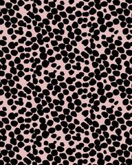 Seamless abstract pattern with black dots
