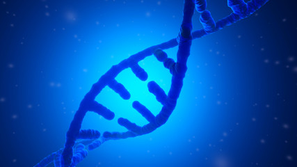 Fototapeta na wymiar 3D rendered Illustration of a DNA Helix under a simulated microscope. 