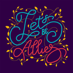 Hand drawn lettering isolated on  background