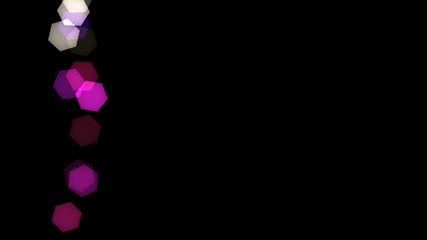 Abstract background with various multicolored hexagons. Big and small.