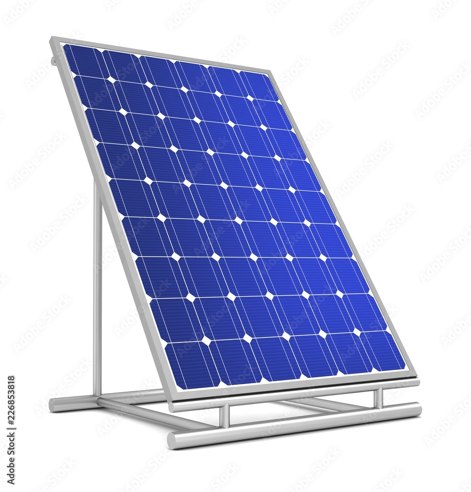 Wall mural solar panel concept 3d illustration