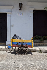 Fototapeta na wymiar Cartagena, a beautiful historic city on the Caribbean coast of Colombia, has excellent beaches, a historic old town (that evokes the history of Colombia and can be explored entirely on foot) and beaut