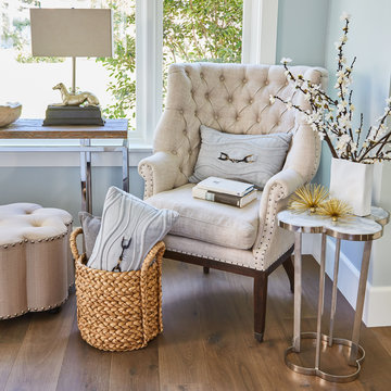 Modern home interior with armchair