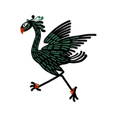 Fantastic mythological bird, sketch for your design