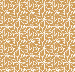 Vector Floral Ornamental Seamless Pattern. Geometric Flower Stylish Texture. Abstract Retro Tile Texture.