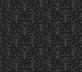Seamless Art Deco Pattern. Vintage minimalistic background. Abstract Luxury Illustration.