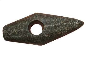 bronze ax isolated sample