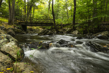 Little bridge on the stream 