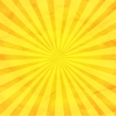 Yellow Sunburst Retro Background