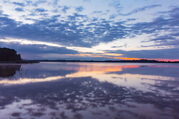 The lake at  evening