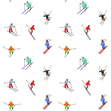 Happy skiers