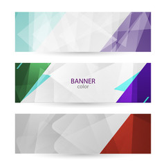 Set horizontal bright banners with empty place for text. Abstract graphic vector backgrounds. color banner templates for your projects.