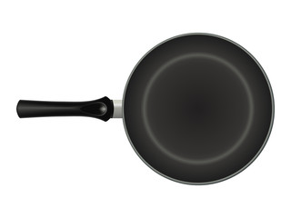 non-stick frying pan. isolated image. realistic style. vector illustration.