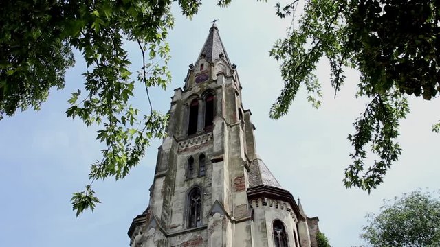 An old rustic church from the outside 
